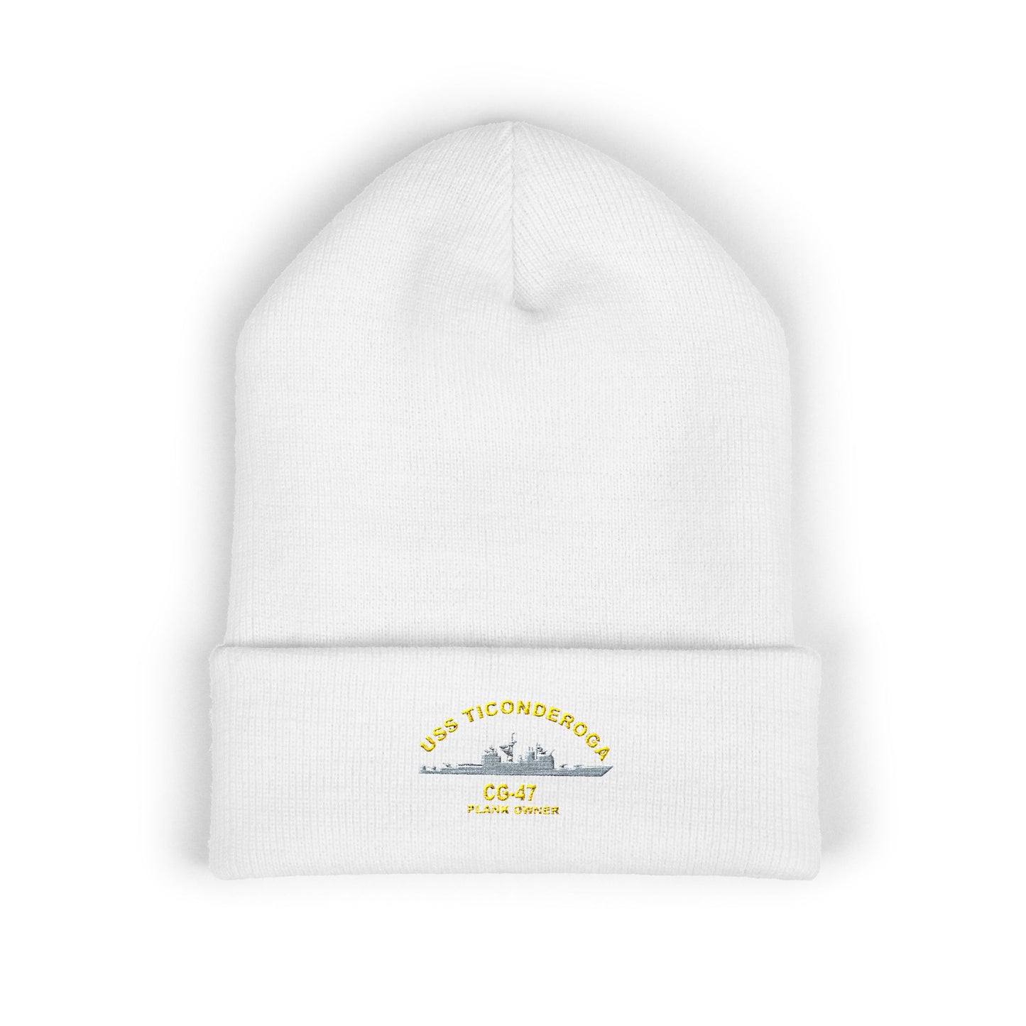Navy USS Ticonderoga PlankOwner Cuffed Beanie