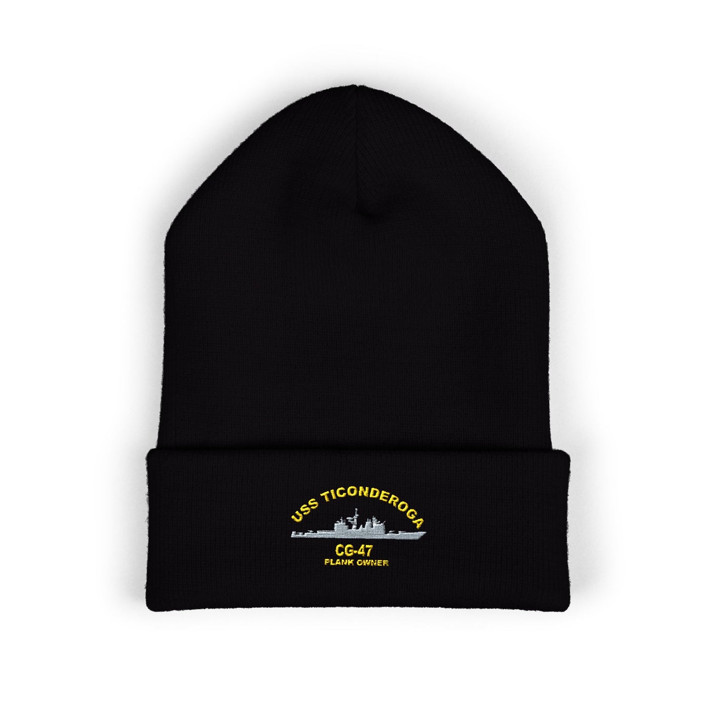 Navy USS Ticonderoga PlankOwner Cuffed Beanie
