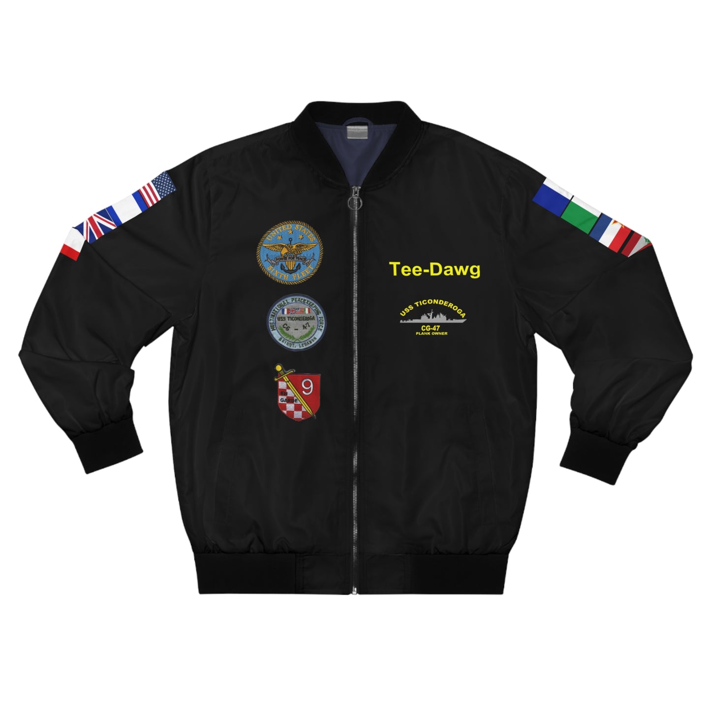 Navy TICO Personalized Cruise Bomber Jacket |