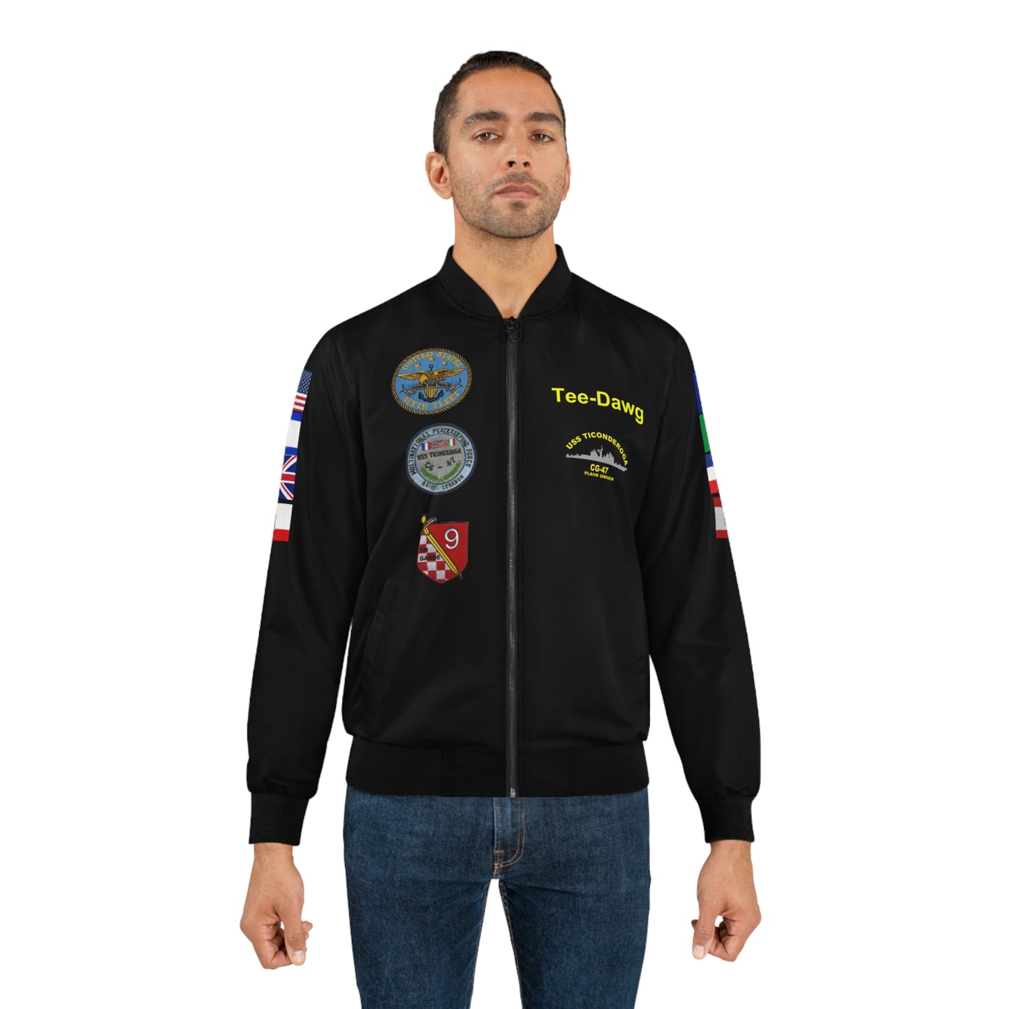 Navy TICO Personalized Cruise Bomber Jacket |