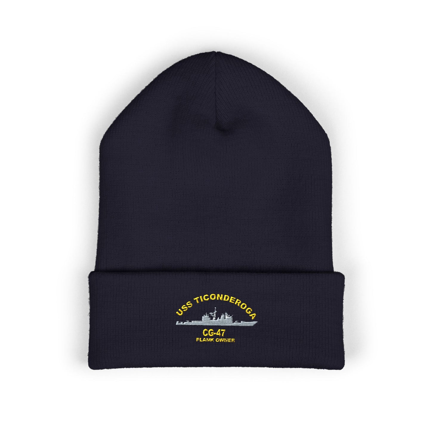 Navy USS Ticonderoga PlankOwner Cuffed Beanie