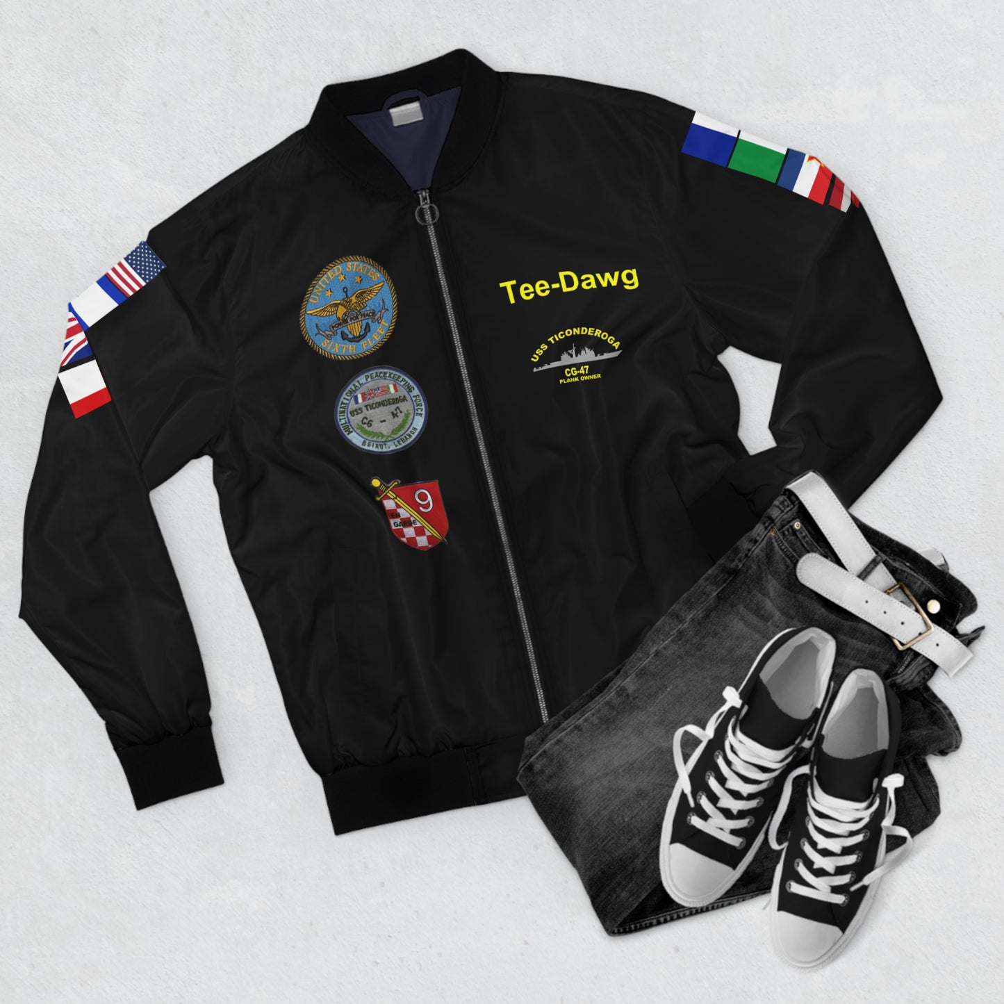 Navy TICO Personalized Cruise Bomber Jacket |