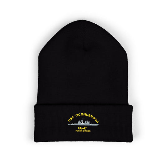 Navy USS Ticonderoga  PlankOwner Cuffed Beanie