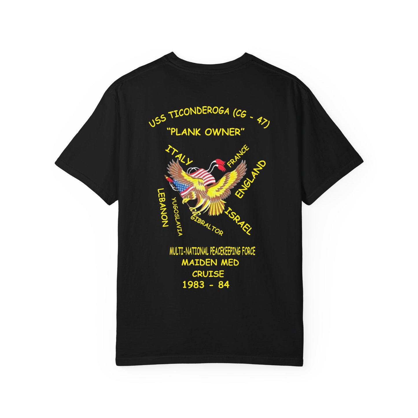 USS Ticonderoga Plank Owner T-Shirt, Navy Veteran Gift, Military Tee, Nautical