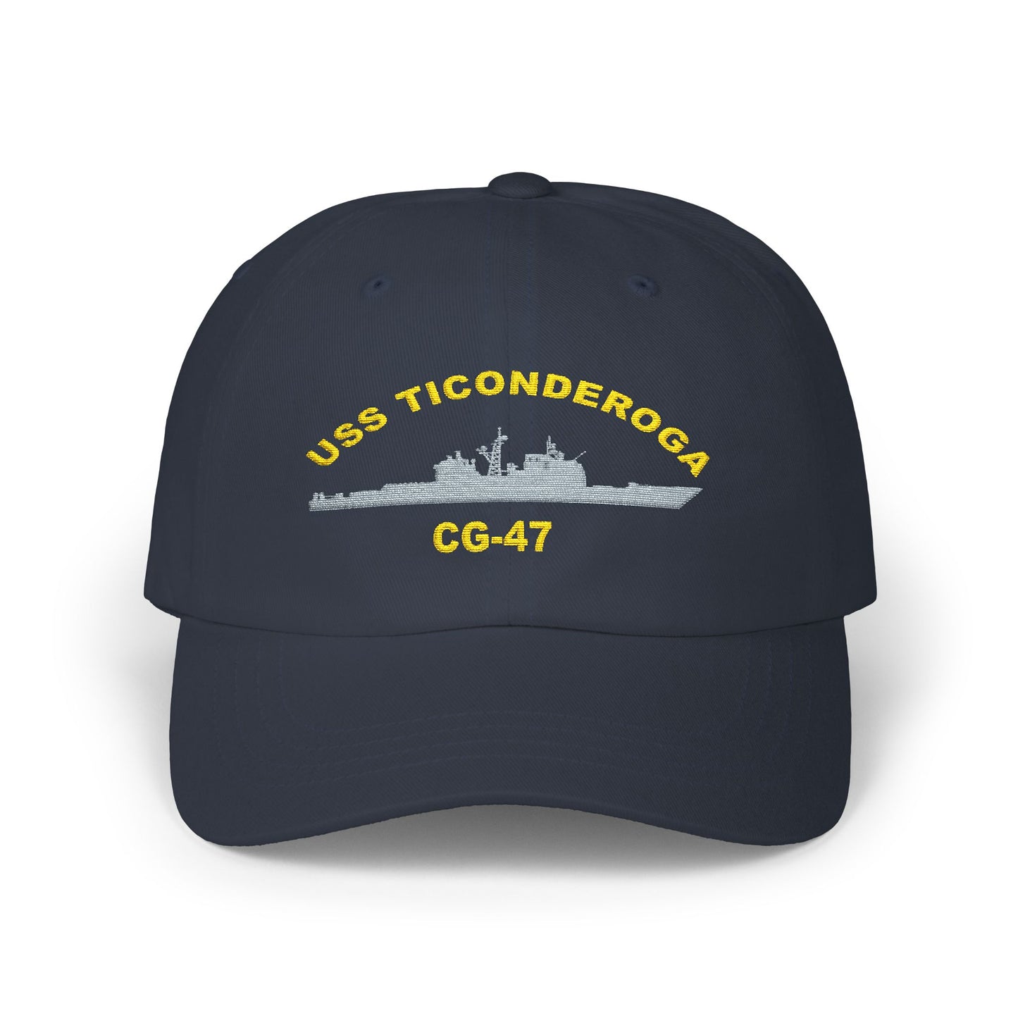 USS Ticonderoga Embroidered Navy Hat, Military