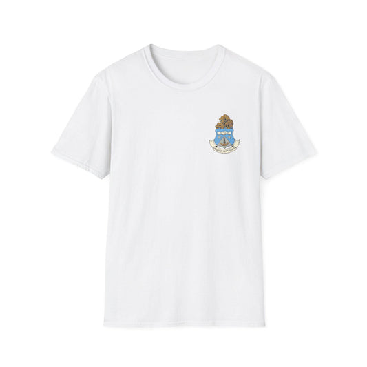 Alpha Delta Pi  Unisex Softstyle T-Shirt with Crest Design